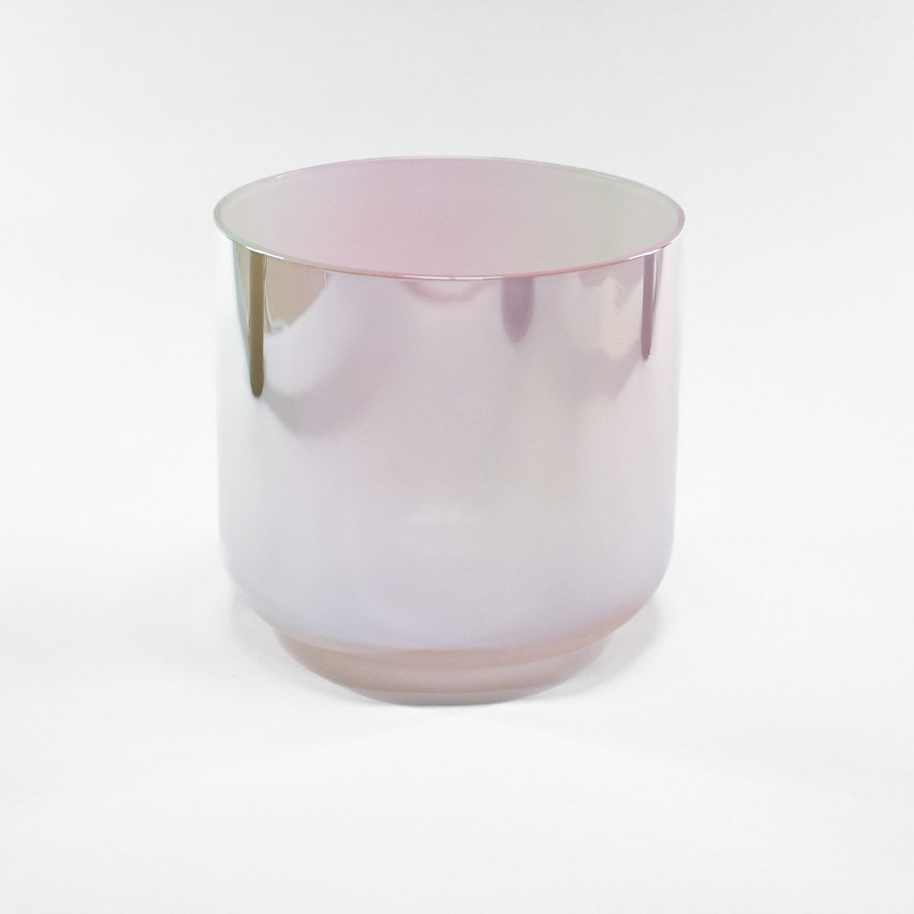 Bol chantant en cristal vert-rose clair