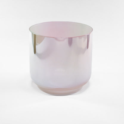 Bol chantant en cristal vert-rose clair