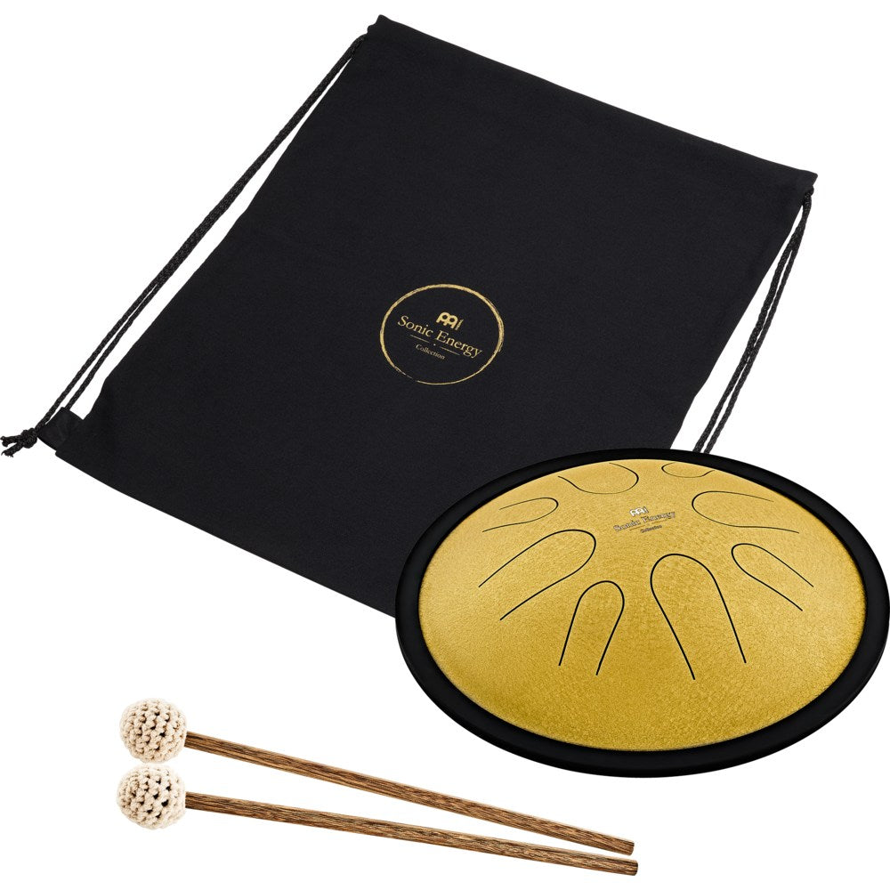 Compact Steel Tongue Drum Gold mit Tasche und Schlägeln