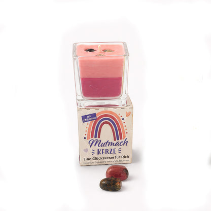 Candela portafortuna con pietre preziose
