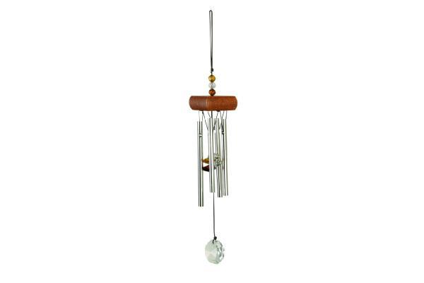Kristallglass Klangspiel braun