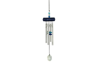 Carillon en cristal bleu