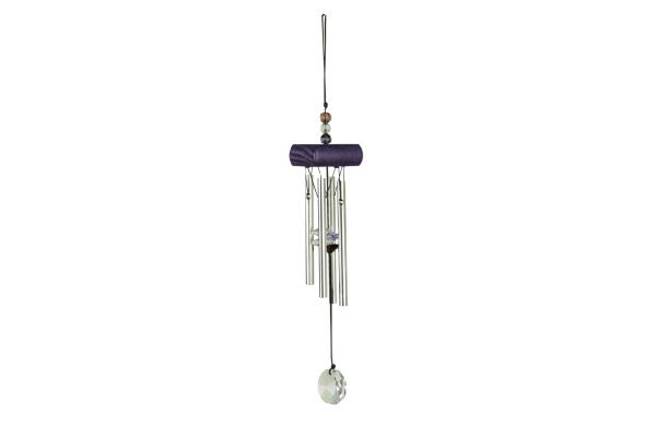 Kristallglass Klangspiel violett