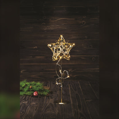 Hagaberg stella LED oro luminosa