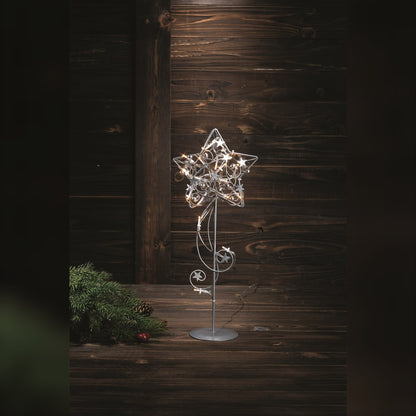 Hagaberg stella LED argento luminosa