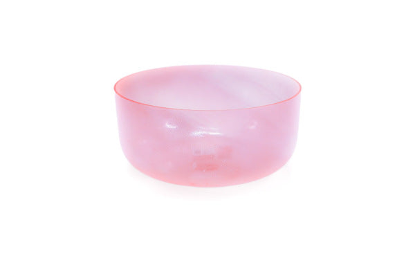 Kristallklangschale Rose Quartz White Ligth Aura Gold