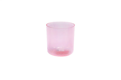 Kristallklangschale Pink Aura Gold