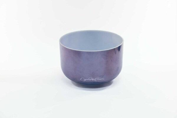 Kristallklangschale Violet Ocean Gold