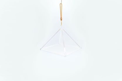 Pyramide de cristal couleurs arc-en-ciel 24,5 cm