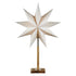 Mini Karo Star weisser Papierstern auf Holzfuss