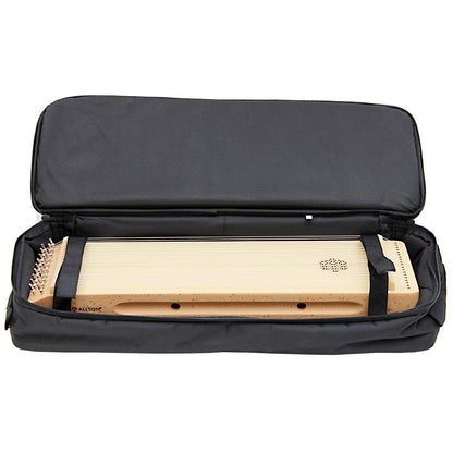 Geöffnete Monochord Tasche mit Monochord
