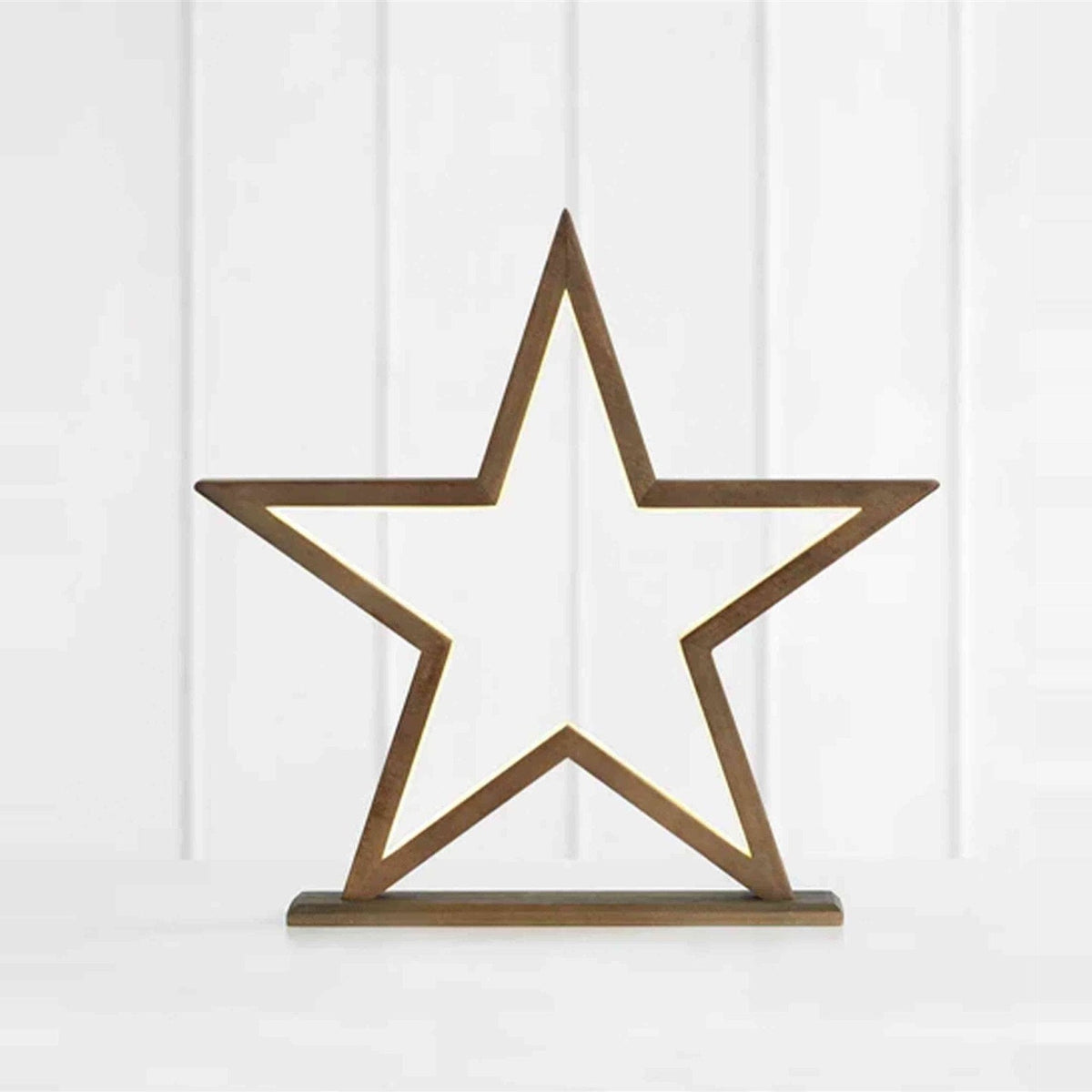 Stella LED in legno Polaris grande da posizionare