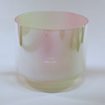 Bol chantant en cristal vert-rose clair