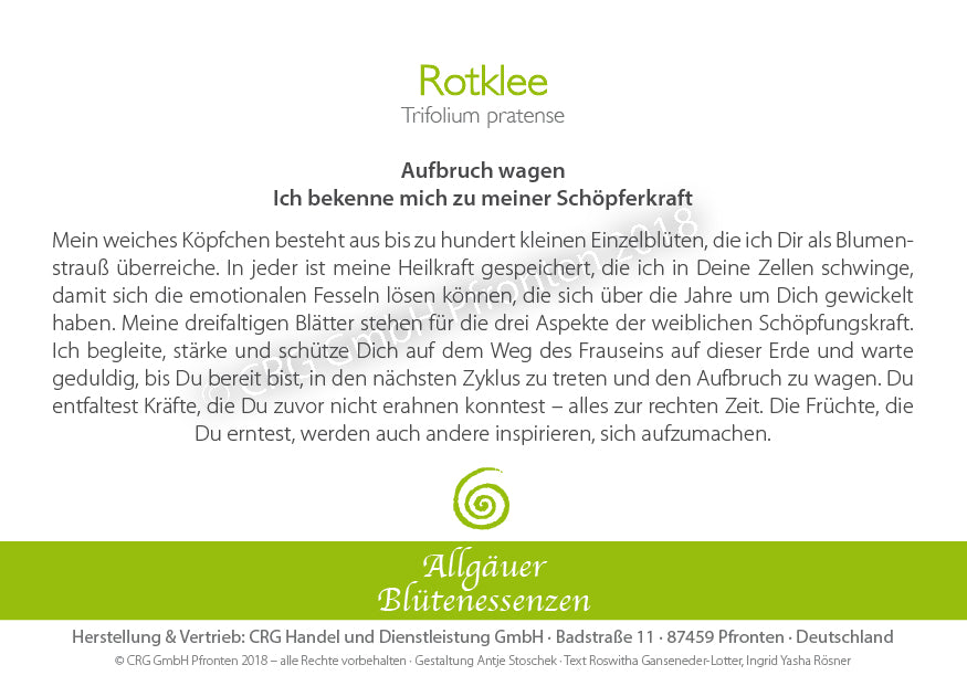 Essence florale d’Allgäu – trèfle rouge