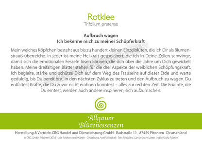 Essence florale d’Allgäu – trèfle rouge
