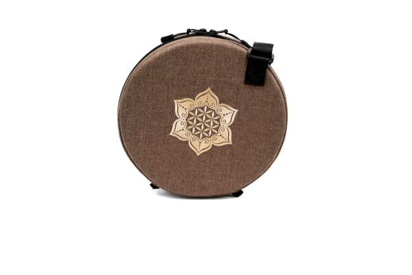 Ocean Drum Tasche Blume Braun Ø 27cm