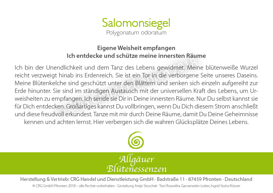 Essence florale d’Allgäu – Sceau de Salomon