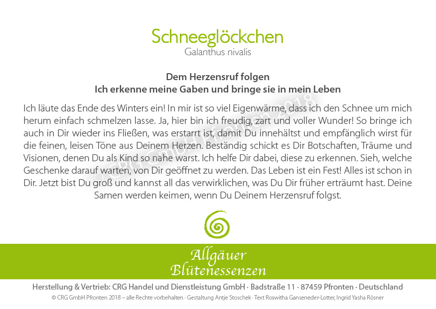 Essence florale d’Allgäu – perce-neige