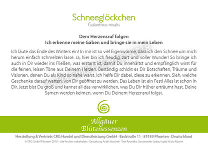 Essence florale d’Allgäu – perce-neige