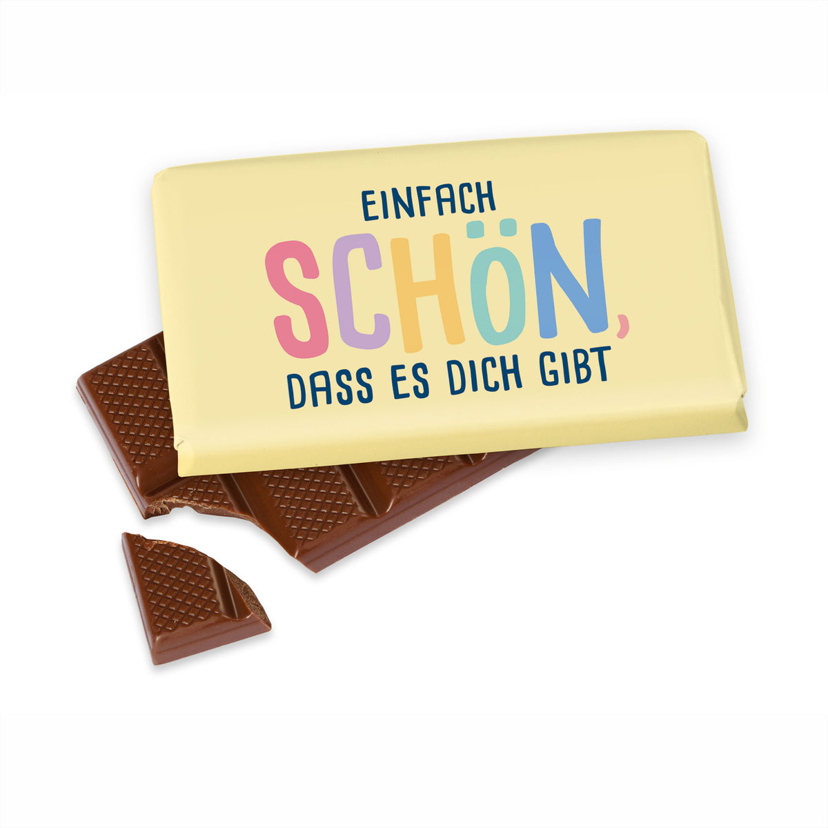 Milk chocolate with a message