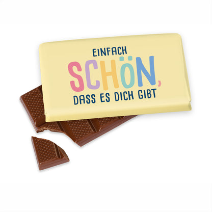 Milk chocolate with a message