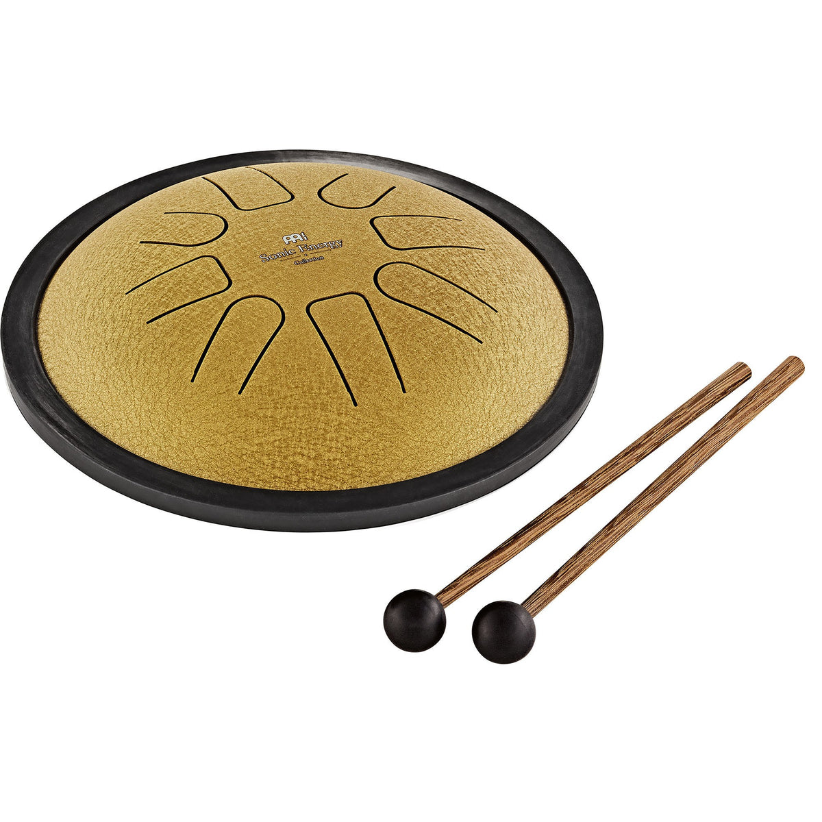 Small Steel Tongue Drum C Minor Gold with Mallets