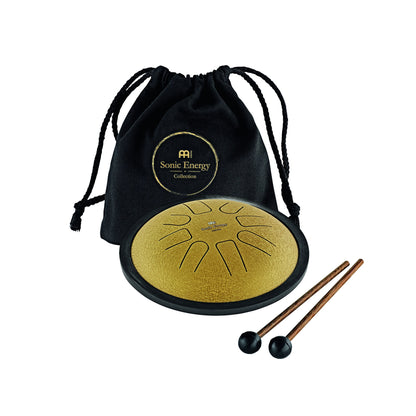 Small Steel Tongue Drum Gold with Bag and Mallets