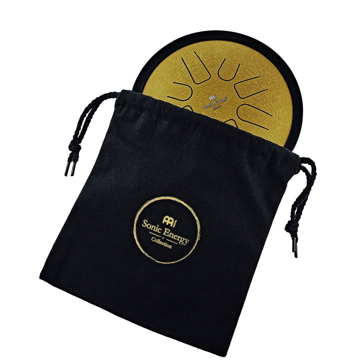 Small Steel Tongue Drum Gold with padded bag