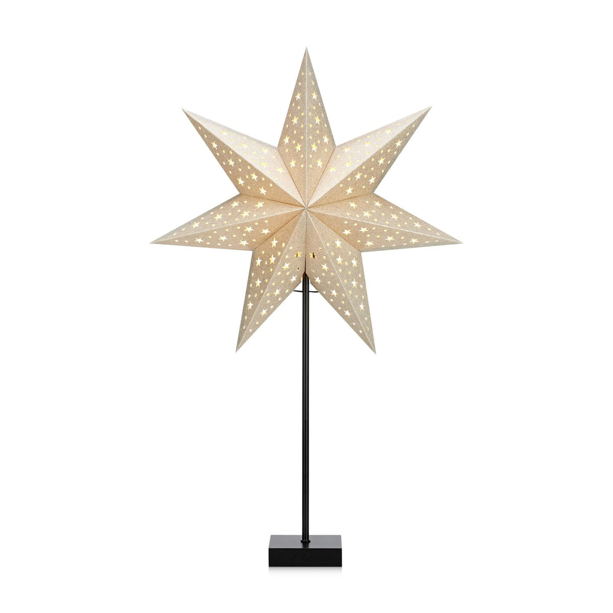 Papierstern Solvalla gold freigestellt