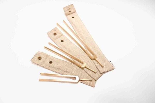 Stimmgabel 3er-Set goldfarben